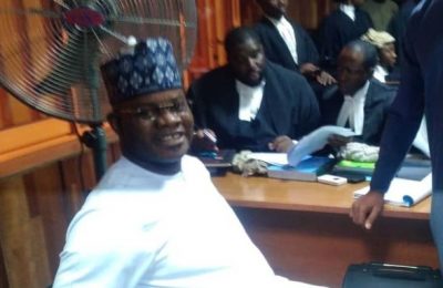 [PHOTO] Yahaya Bello arrives court over alleged N110bn fraud case