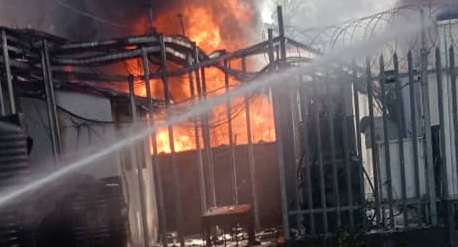 Properties Destroyed As Fire Guts Popular Plaza In Abuja