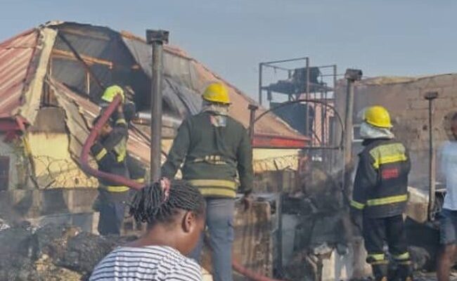 NEMA investigates fire outbreak at Trademore Estate, Lugbe