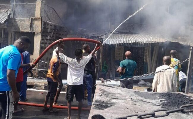 Overloaded truck causes fire outbreak in Ilorin