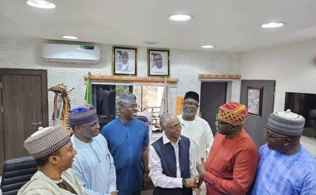 PHOTOS: El-Rufai, Al-Mustapha, Atiku’s men meet SDP leaders 