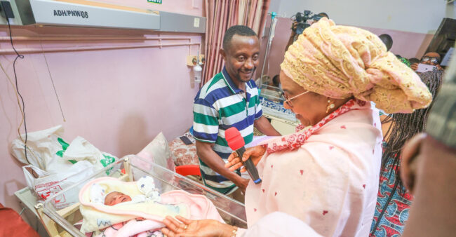 Tinubu's wife welcomes first baby of 2025